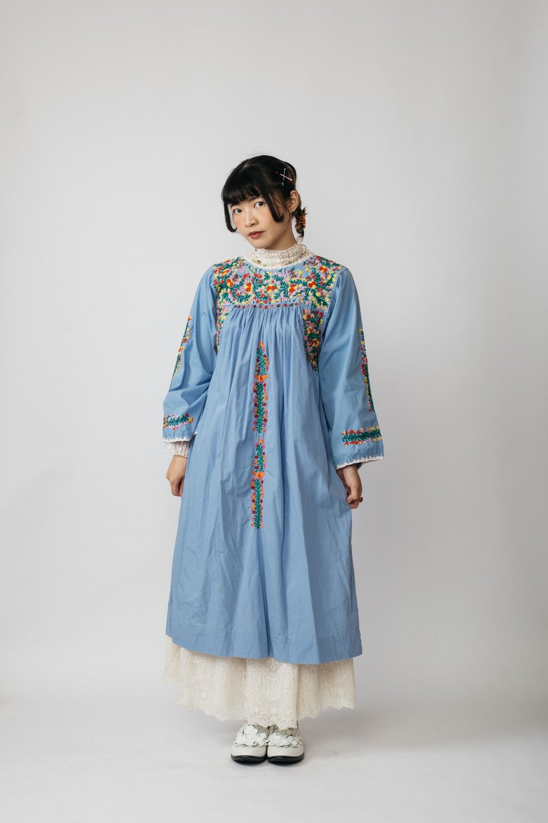 San Antonio Embroidery Dress 圣安东尼墨西哥洋装【初恋贩卖所 - 洋装/连衣裙 - 棉．麻 