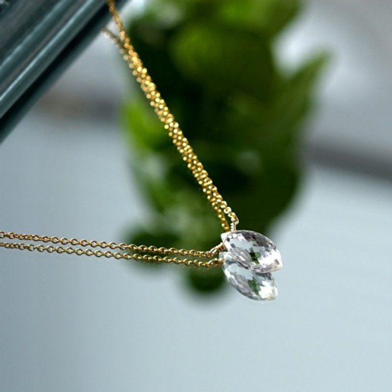 Crystal chandelier cut necklace Cilla - 项链 - 宝石 透明