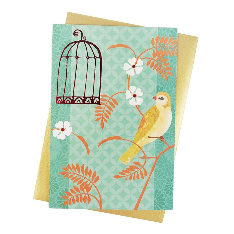金丝雀【Hallmark-Eight Bamboo传统古风卡片 多用途】 - 卡片/明信片 - 纸 多色