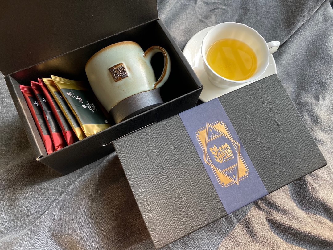 【错喜欢茶】不群青瓷黑陶杯茶香礼盒 茶包 乌龙茶 红茶 母亲节 - 茶具/茶杯 - 陶 绿色