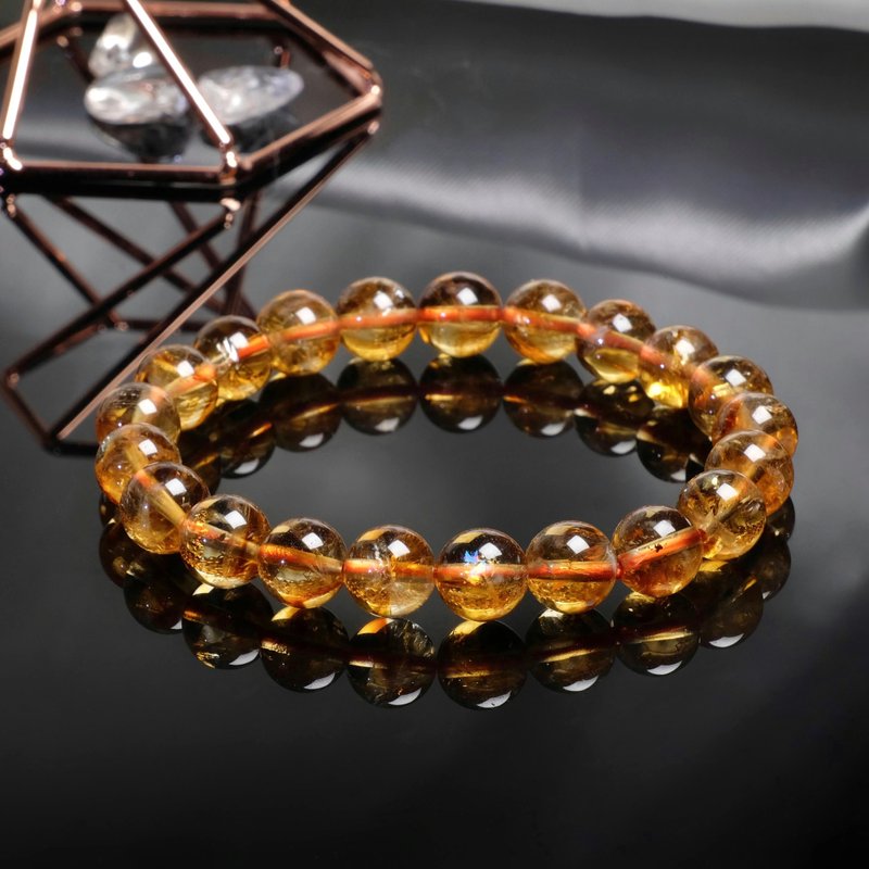 #259一图一物//9mm彩虹黄水晶手链  财富事业 - 手链/手环 - 水晶 黄色