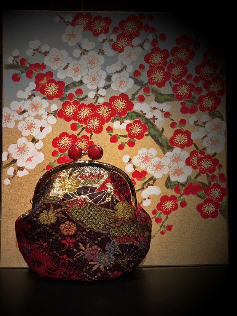 扇福来青蛙眼口金包 - 皮夹/钱包 - 绣线 红色