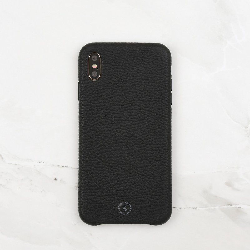 iPhone Xs Max 三边包后背壳 现货 (荔枝纹黑) - 手机壳/手机套 - 真皮 黑色