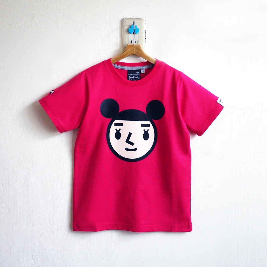 【BestFriend Kids】Jumbo GirlFriend Logo T-Shirt / 08-PINK 童装 - 其他 - 棉 粉红色