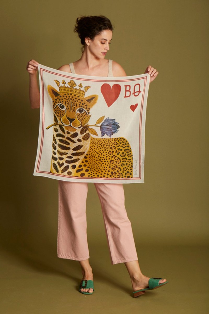 INOUI EDITIONS BABY QUEEN 纯棉方巾 / WHITE - 领结/领巾 - 棉．麻 白色