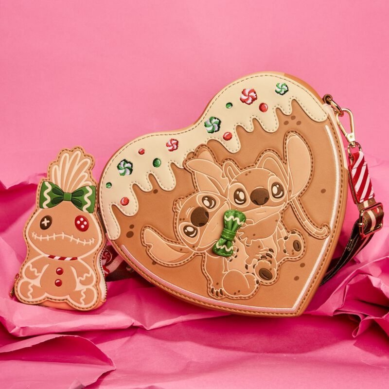 Loungefly 迪士尼史迪仔姜饼人斜孭袋 - 侧背包/斜挎包 - 其他人造纤维 