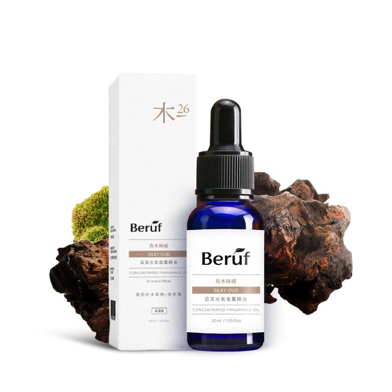 浓缩 百芙Berùf 香氛精油 木质调 乌木丝绒 30ml - 香薰/精油/线香 - 玻璃 白色