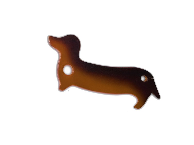 浅咖啡 腊肠狗骨头造型卷线器、集线器、收线器 方便收纳 可定制 - 耳机 - 真皮 咖啡色