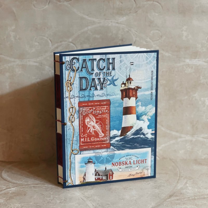 海洋 综合缝手工书 - 笔记本/手帐 - 纸 