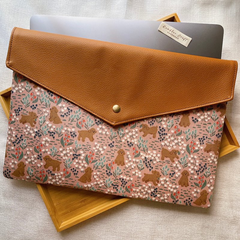 IPad Macbook 平板 电脑 保护套 笔电包 收纳袋 玩具贵宾狗款 - 电脑包 - 棉．麻 