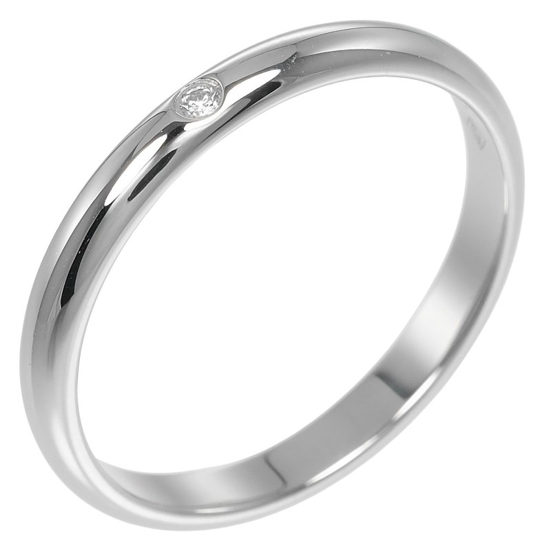 [日本直送] 卡地亚 1895 结婚戒指，尺寸 12.5，型号 2.6 毫米，Pt950 铂金，钻石，约 3.1 克 [二手] - 戒指 - 贵金属 银色