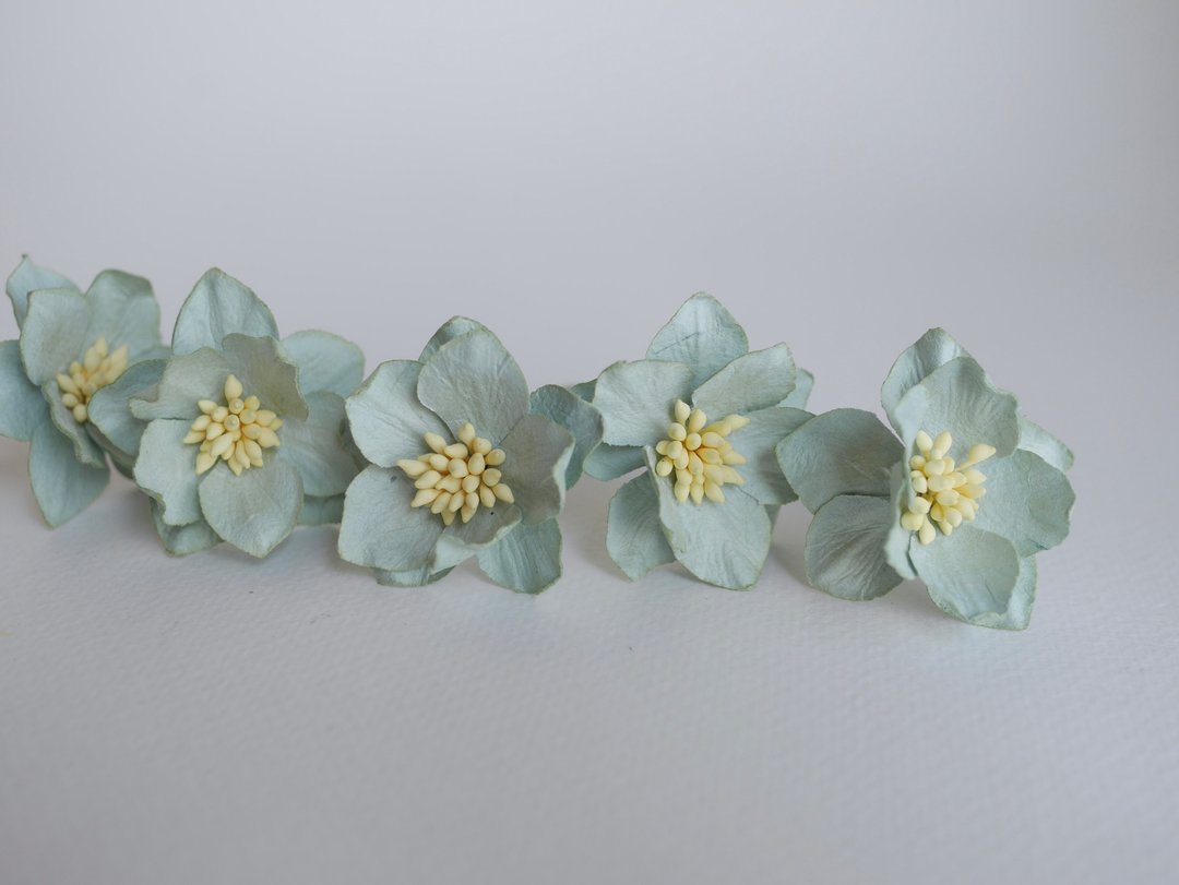 纸花，DIY 手工用品，25 件荷花，绿茶色。 - 其他 - 纸 绿色