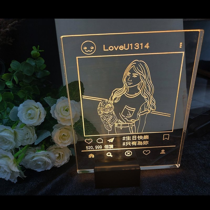 定制化夜灯 - IG 框故事灯 - 灯具/灯饰 - 压克力 透明