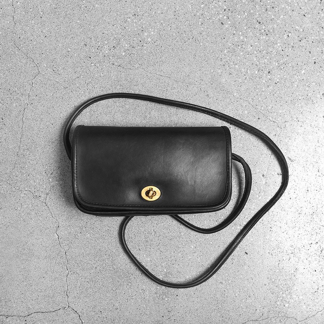 Coach古董包 / Vintage 古着 - 侧背包/斜挎包 - 真皮 黑色