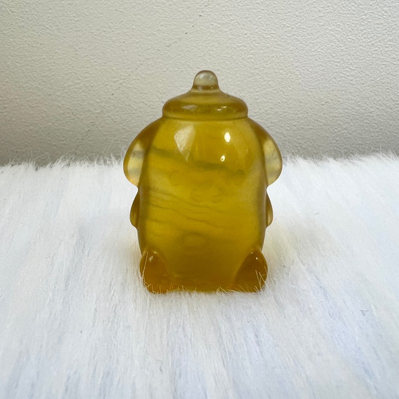 黄萤石布甸狗 | 水晶 | 水晶摆件 | 水晶卡通及动物 - 摆饰 - 水晶 黄色