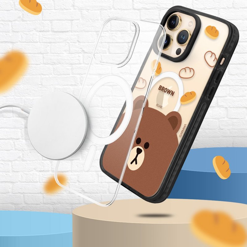 GARMMA LINE FRIENDS iPhone 14系列 磁吸款保护壳 面包熊大 - 手机壳/手机套 - 塑料 