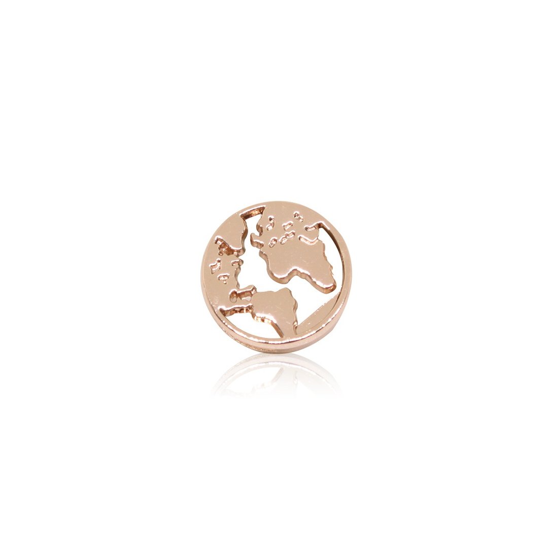 荷莱 HOURRAE 【环游世界 地球】人气玫瑰金系列 小饰品 - 手链/手环 - 其他金属 咖啡色