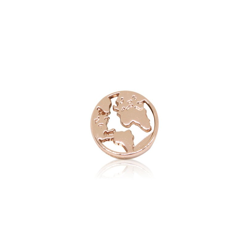 荷莱 HOURRAE 【环游世界 地球】人气玫瑰金系列 小饰品 - 手链/手环 - 其他金属 咖啡色