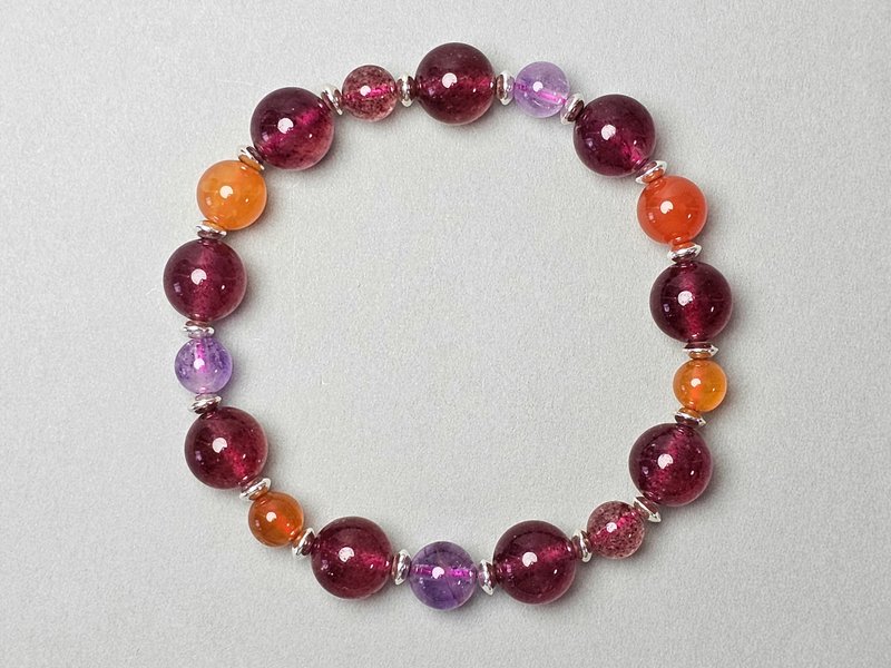 五行喜火能量手串 ( 附加基本八字命书 ) - 手链/手环 - 宝石 红色