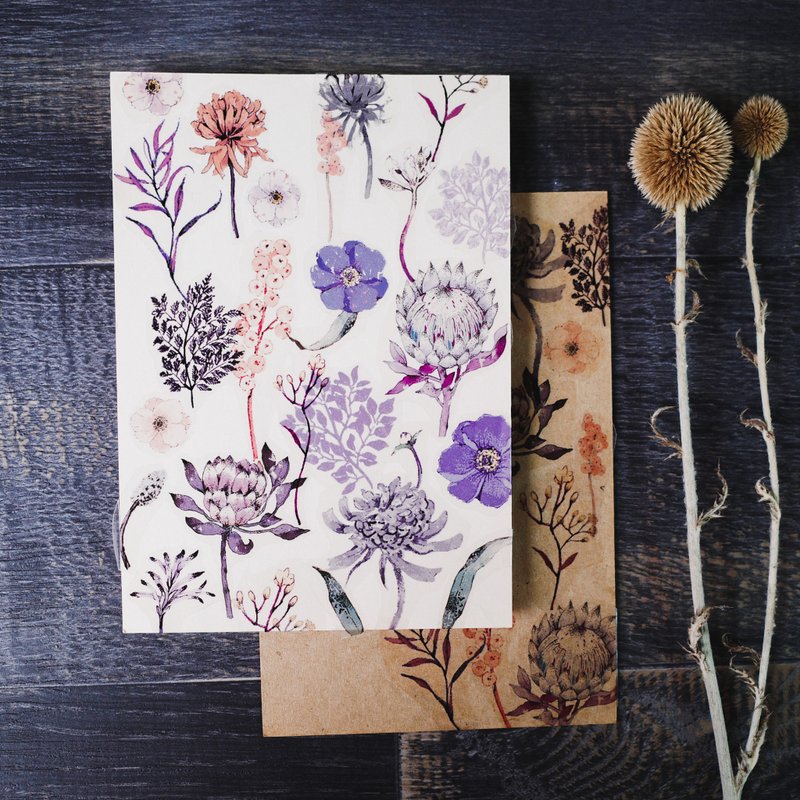 【 城市印花-南非开普敦】皇后普蒂亚 复古 宽版纸胶带 PET - 纸胶带 - 纸 紫色