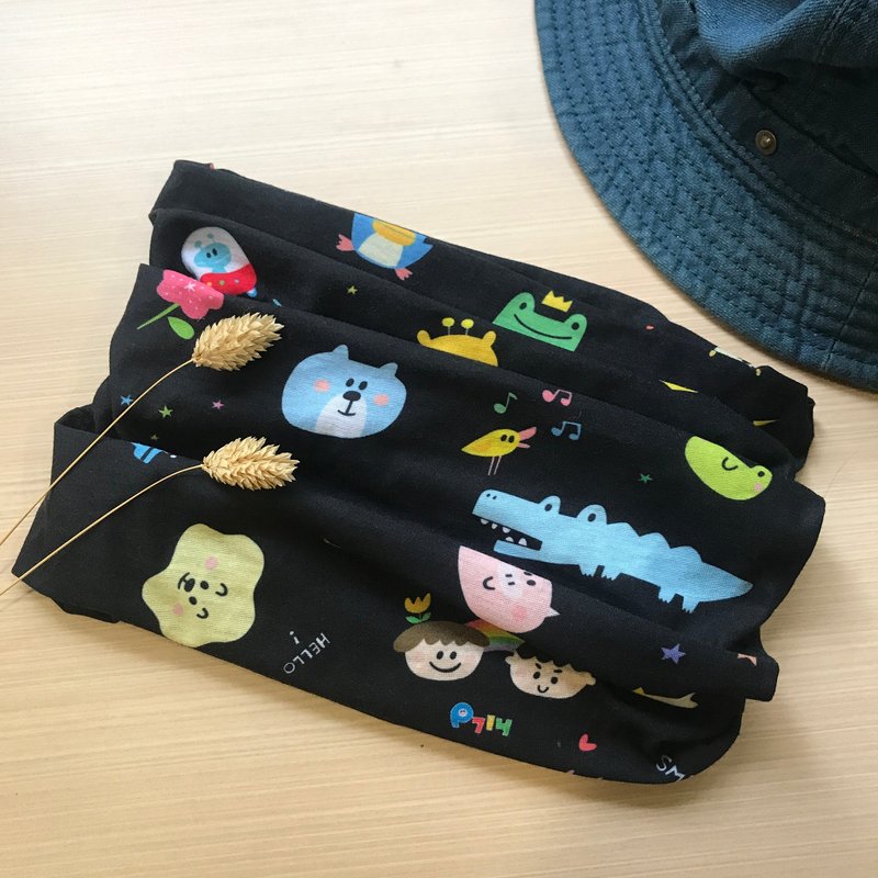 插画魔术头巾 - 自行车/周边 - 聚酯纤维 黑色