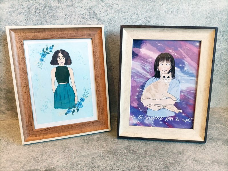加购商品 / 8寸简约质感双色相框 / 定制化礼物 - 画框/相框 - 树脂 咖啡色