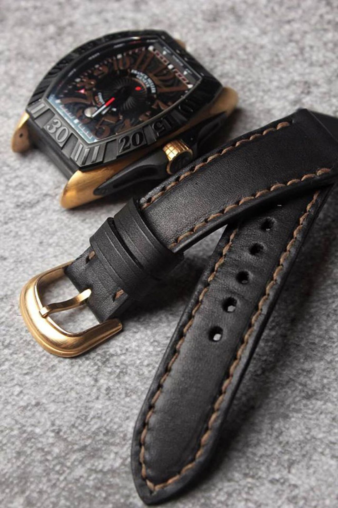 【波赛顿精品手工皮件】FranckMuller 表带  手工 真皮  生日礼物 - 表带 - 真皮 