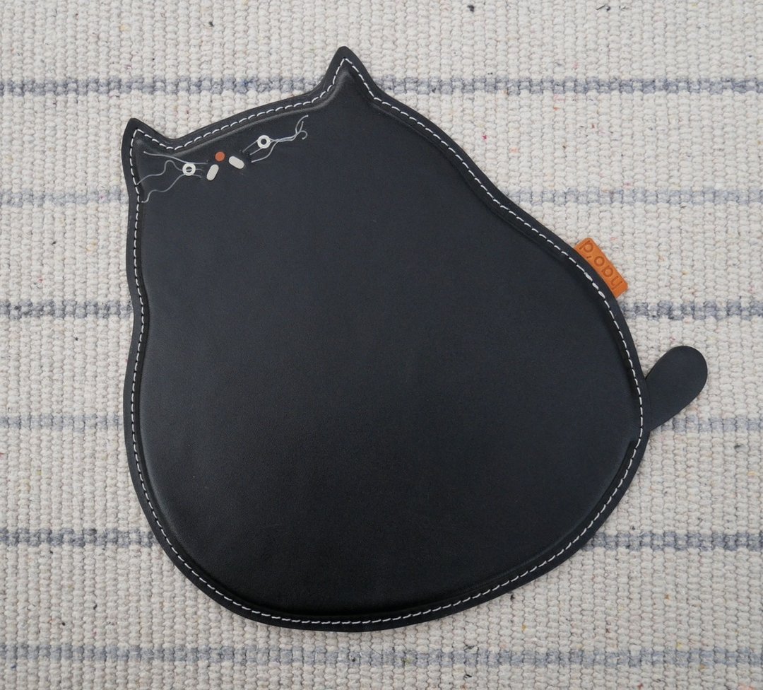 闪电坐坐猫真皮鼠标垫 - 鼠标垫 - 真皮 黑色