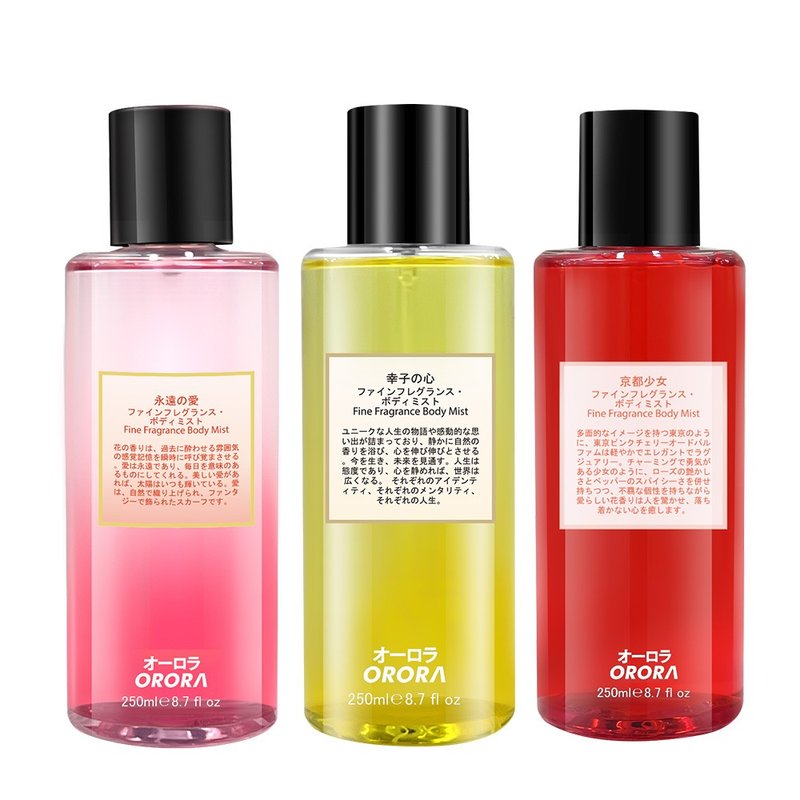 日本Orora香水身体喷雾250ml(永远の爱/京都少女/幸子の心) - 香水/香膏 - 其他材质 