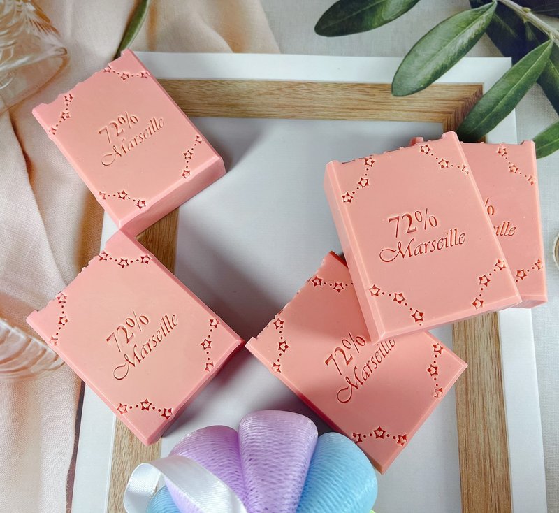 【秋冬首选】乳油木果马赛皂中干性、干性、敏弱肤质 - 肥皂/手工皂 - 植物．花 粉红色