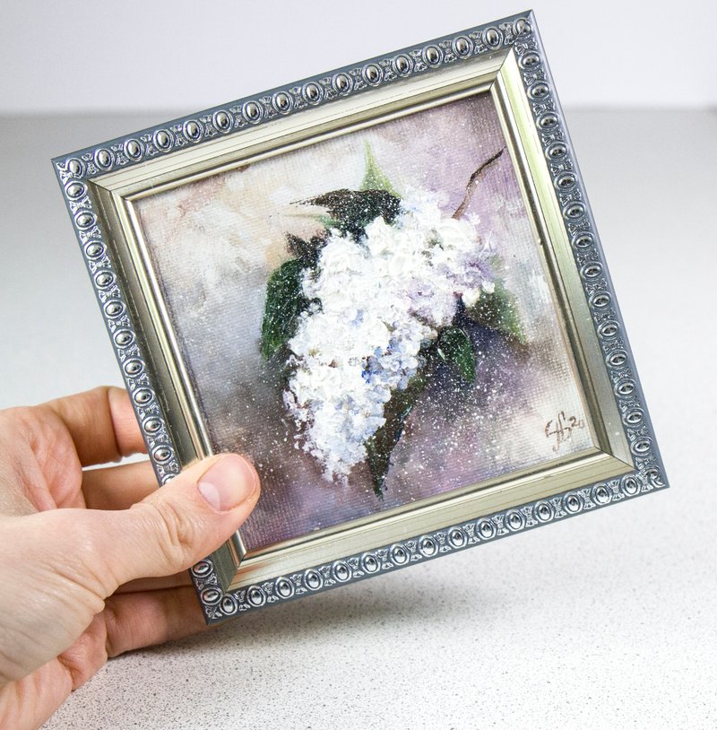 花画 花卉植物 挂画 原画 手绘 紫丁香 - 海报/装饰画/版画 - 其他材质 粉红色