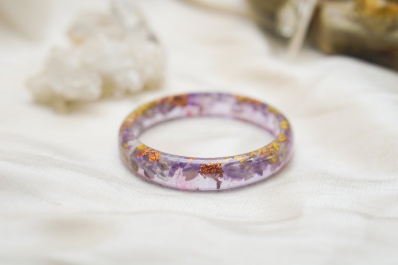 薰衣草紫【日常版手镯】－魔法水晶净化奥根 - 手链/手环 - 树脂 紫色