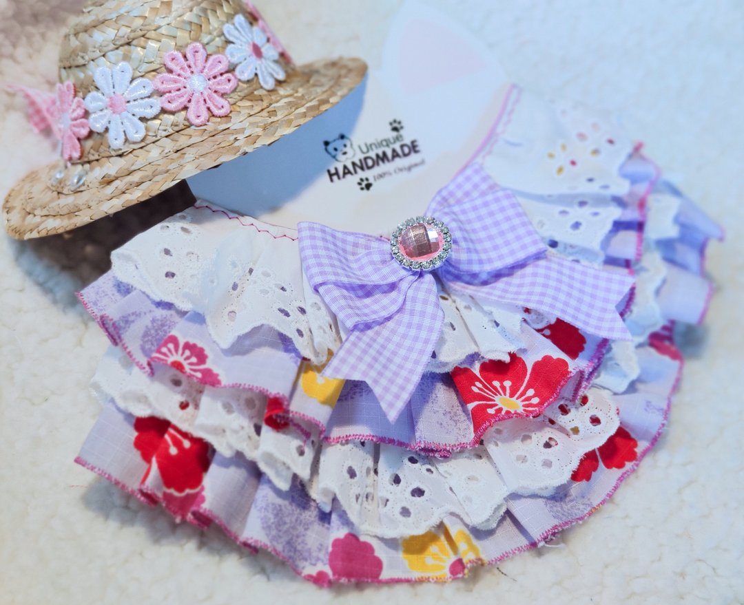 Summer Aloha 夏老威 造型颈饰 宠物 猫犬 狗狗 颈项 collar - 衣/帽 - 棉 紫色