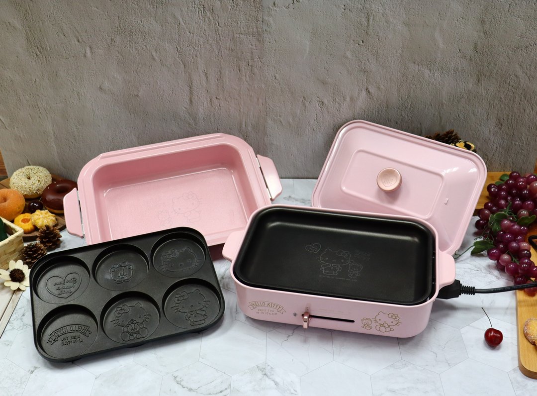 【HELLO KITTY】多功能料理炉组(含六格圆盘+平煎烤盘+料理深锅) - 厨房家电 - 其他金属 
