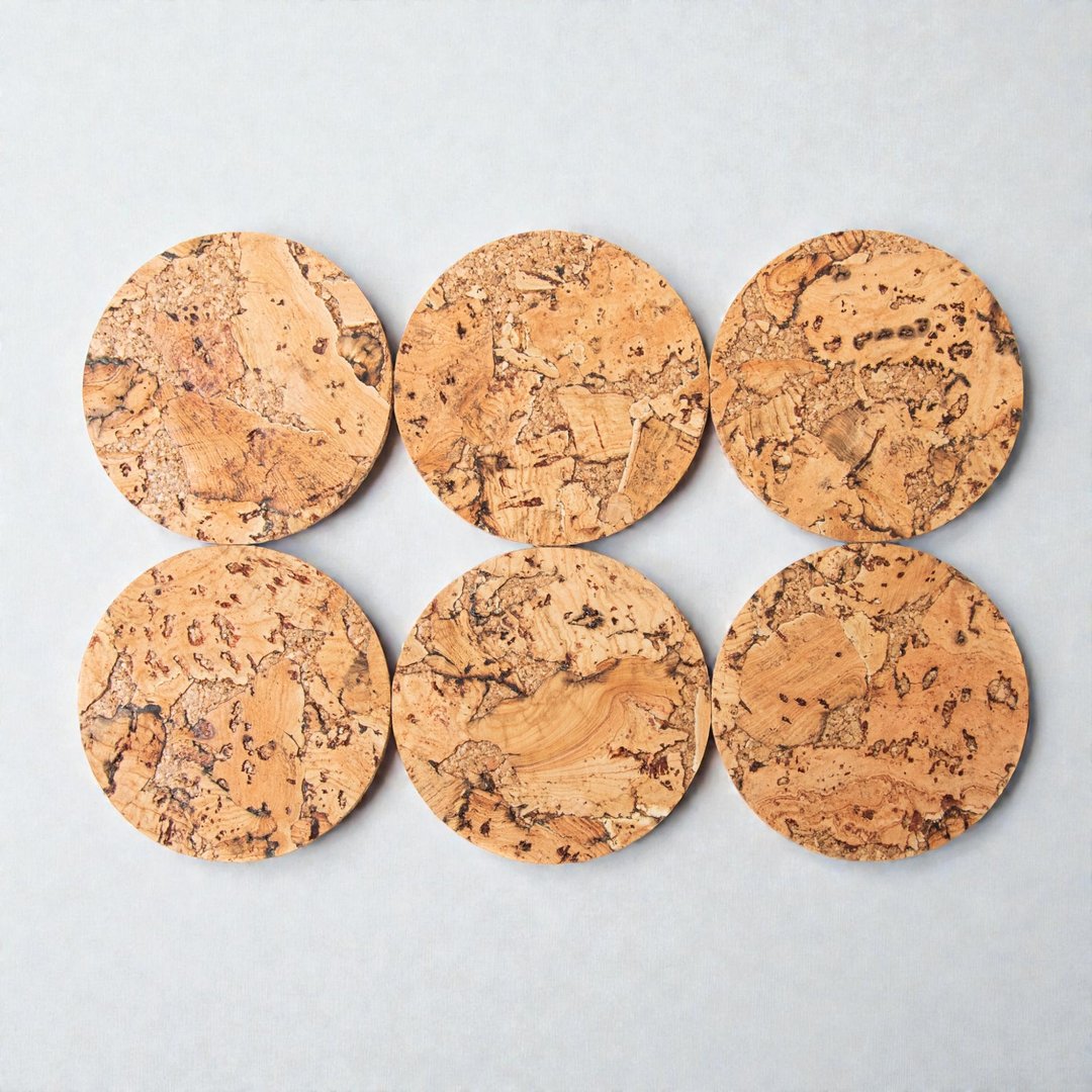 Talawa Cork 杯垫 (Cobble Natural) - 杯垫 - 环保材料 咖啡色