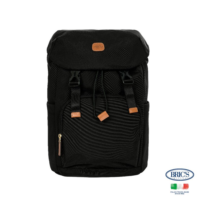 【BRIC' S】X collection 大开口旅行后背包(直)-黑色 - 后背包/双肩包 - 其他材质 黑色