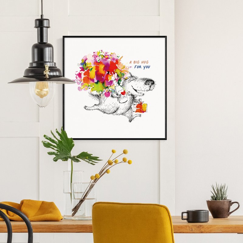 送礼一个大拥抱 - 情侣/家居/民宿/咖啡厅/工作室/挂画/送礼/布置 - 海报/装饰画/版画 - 棉．麻 多色