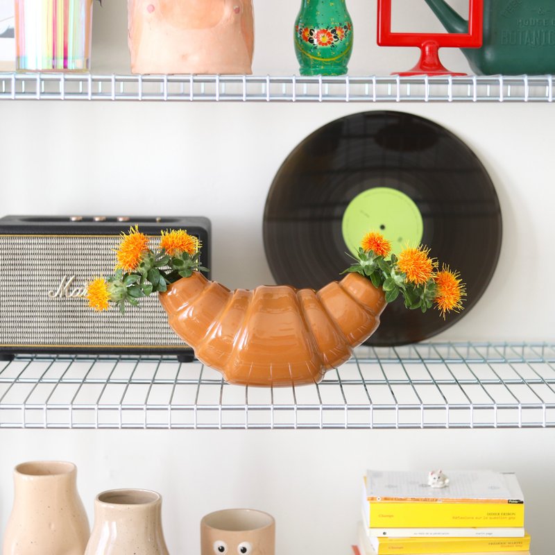 法国 fluid MARKET--可颂花瓶 Croissant Vase - 花瓶/陶器 - 陶 橘色