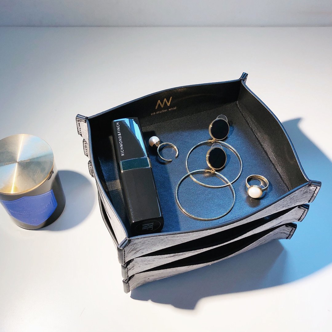 天然矿石 饰品/钥匙/零钱/收纳置物盘 礼物 - 收纳用品 - 石头 黑色