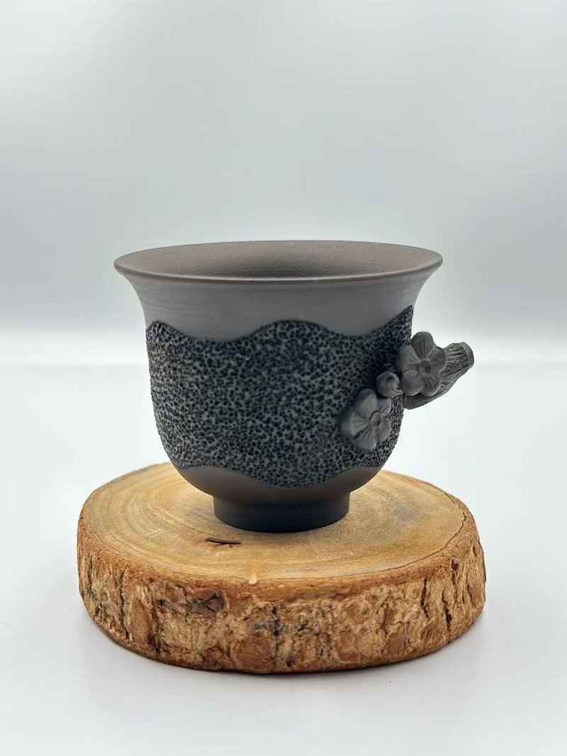 手工制作-紫泥系列-紫泥梅花杯-右-容量约90cc - 茶具/茶杯 - 其他材质 