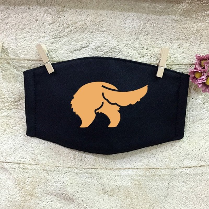 反光口罩 长毛腊肠屁屁 - 口罩 - 棉．麻 多色