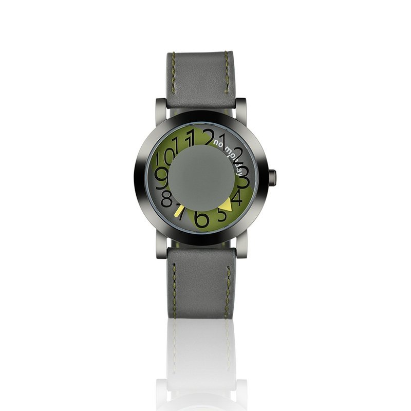 【NO Monday】Collection SEASONS-灰 - 男表/中性表 - 真皮 灰色