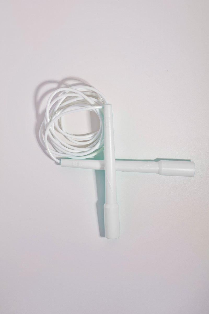 【J3】跳绳 速度绳 3米 (长柄-星光白) - 运动/健身用品 - 塑料 白色