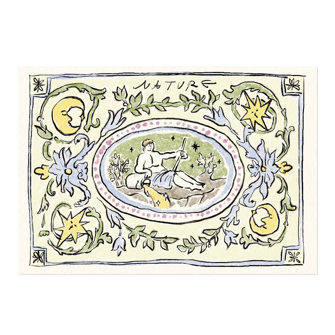 花园里的炼金术士（海报&卡片） - 海报/装饰画/版画 - 纸 黄色
