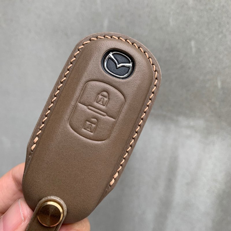 马自达 Buttero 钥匙皮套 Mazda3 Mazda6 CX3 CX5 CX30 CX9 MX5 - 钥匙链/钥匙包 - 真皮 黄色