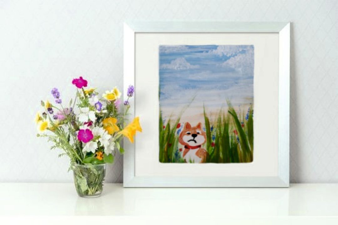 shiba inu baby Hand-painted picture - 其他 - 纸 多色