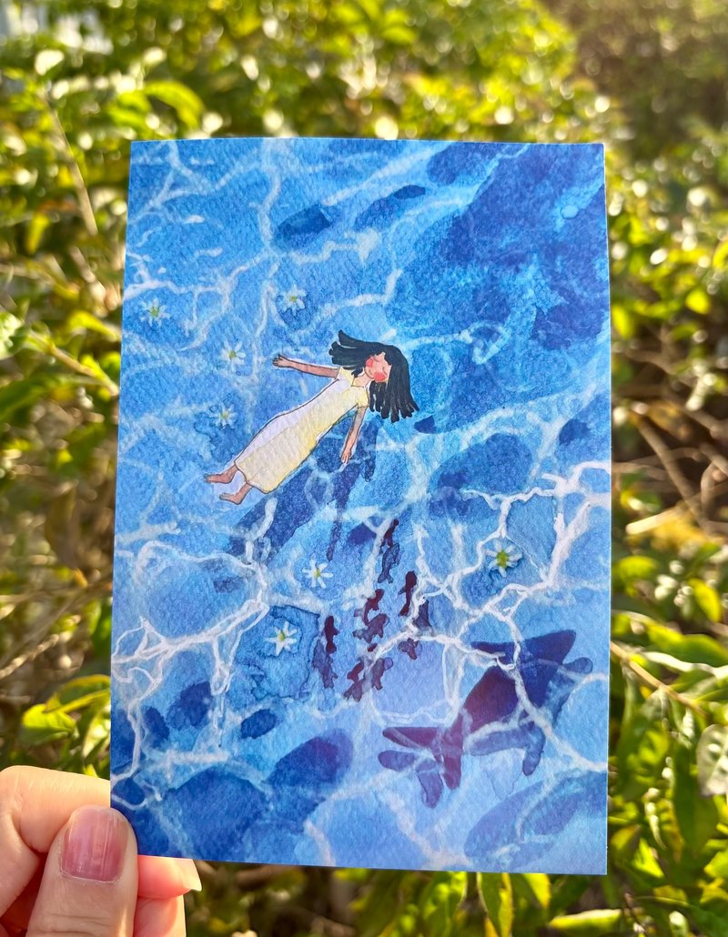 长阔高深的爱/一套三张心意卡/幸福小组/名信片 - 卡片/明信片 - 纸 蓝色