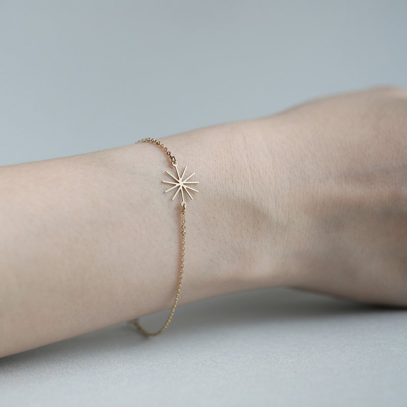 moorigin 纸莎草手链 | 医疗钢・抗过敏・可洗澡・不掉色 - 手链/手环 - 不锈钢 金色