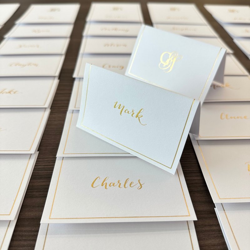 订制手写人名 婚礼活动座位小卡 定制化 - 卡片/明信片 - 纸 白色
