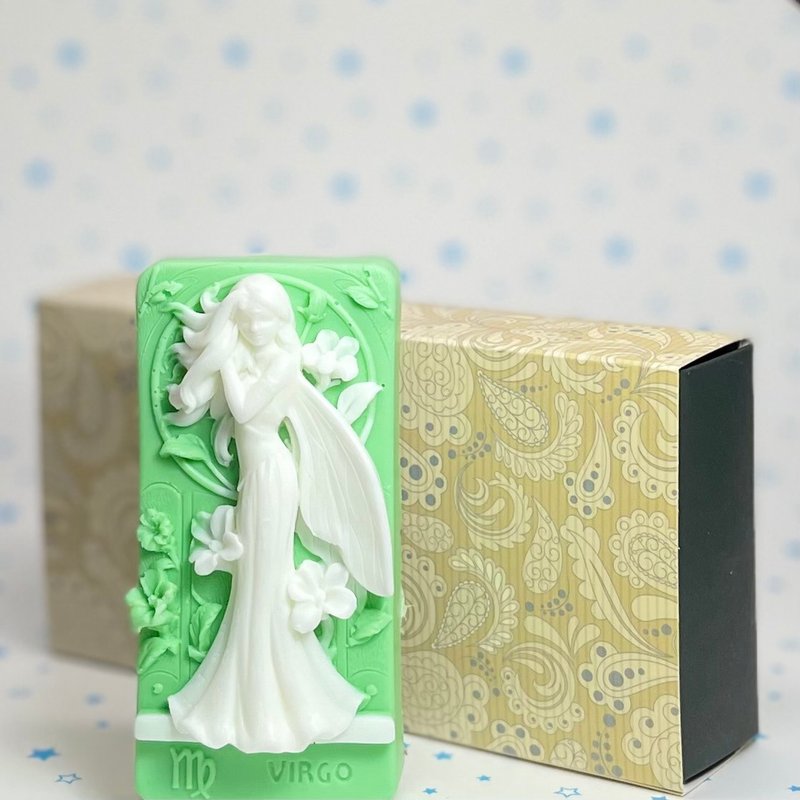 花仙子香氛皂 12星座 处女座 手工皂 - 肥皂/手工皂 - 其他材质 白色